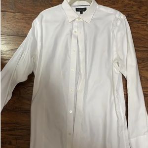 Banana Republic Men's Long Sleeve Button Down Shirt Slim Fit White Size M